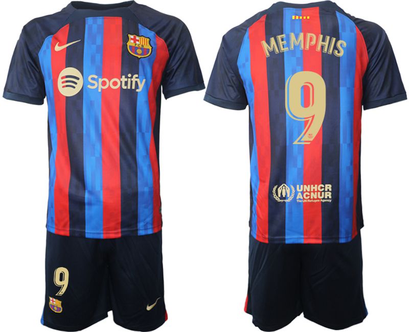 Men 2022-2023 Club Barcelona home blue #9 Soccer Jersey